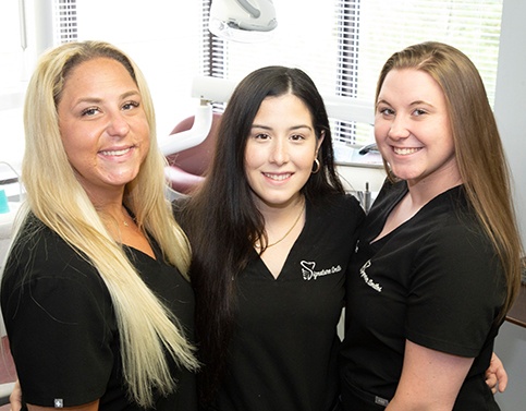 Group of women smiling together