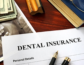 dental insurance form on table 