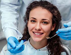 woman at her dental checkup