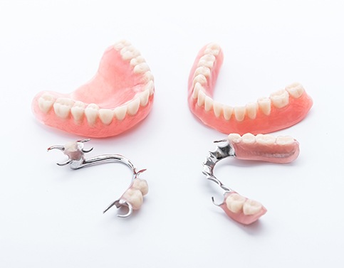 Four types of dentures