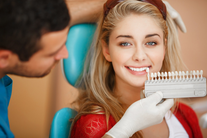 Patient smiling after teeth whitening